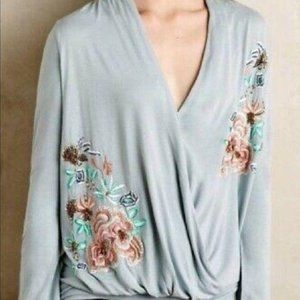Anthropologie Akemi + Kim Faux Wrap Blouse S